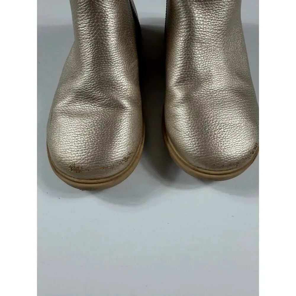 Tucker + Tate Metallic Gold Rainbow Chelsea Boots Girls Size 11